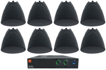 JBL CSA 280Z Commercial Amplifier+(8) Black 5.25" 70V Hanging Pendant Speakers
