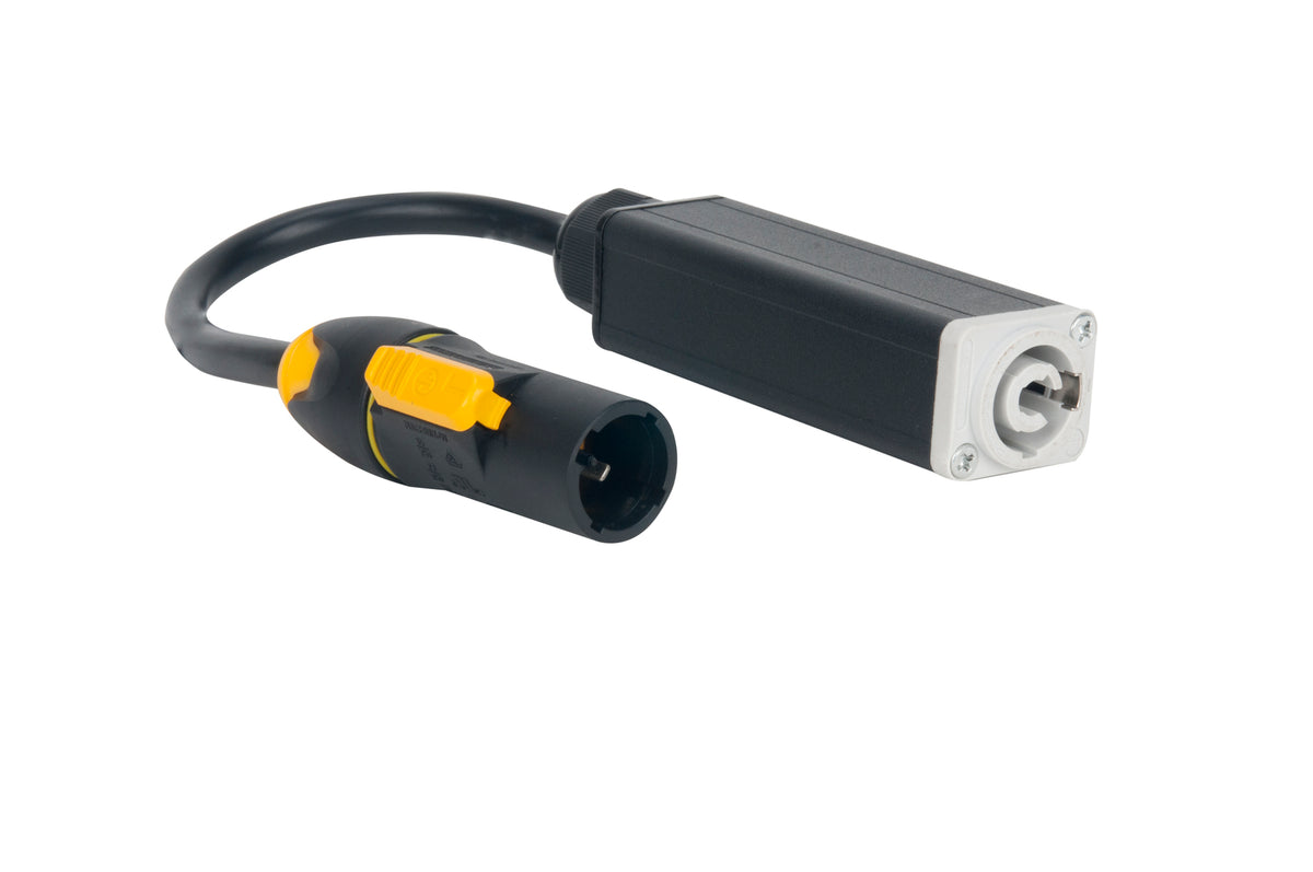 American DJ ADJ SIP1PCOA IP65 Outdoor 1 Foot 12 AWG Locking Power Cable Adapter