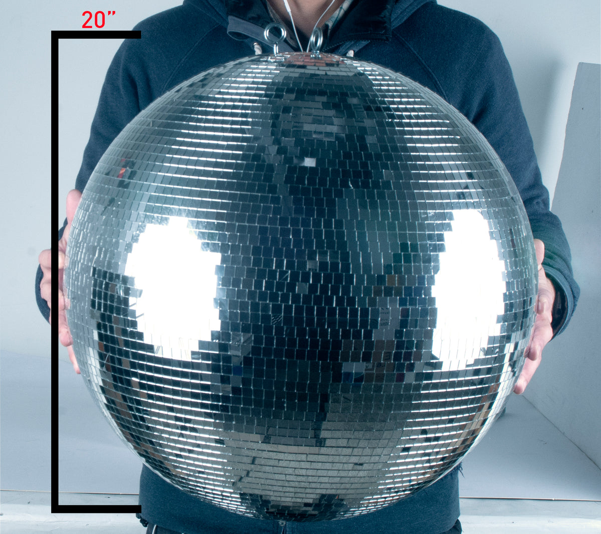 Eliminator EM20 20" Disco Mirror Ball w/ Motor Ring For Dance Floor/Events/Disco