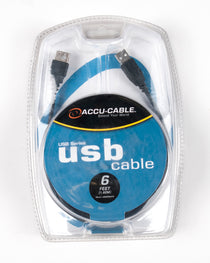 Accu-Cable USBAMAF6 6 Foot USB A Male To USB A Female Cable American DJ