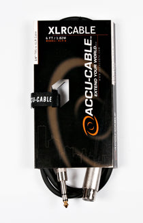 Accu-Cable XL4-6 6 Foot 1/4" TRS To XLR Speaker Cable American DJ
