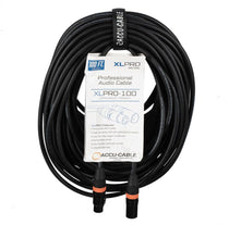 Accu-Cable XLPRO-100 Professional 100 Foot 3-Pin Male To Female XLR Audio Cable