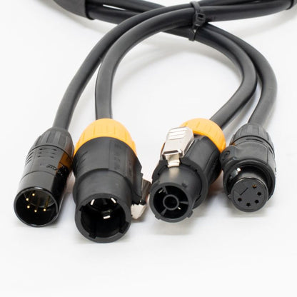 Accu-Cable AC5PTRUE25 IP65 Outdoor 25 Foot 5-Pin Power Link+DMX Combo Cable ADJ