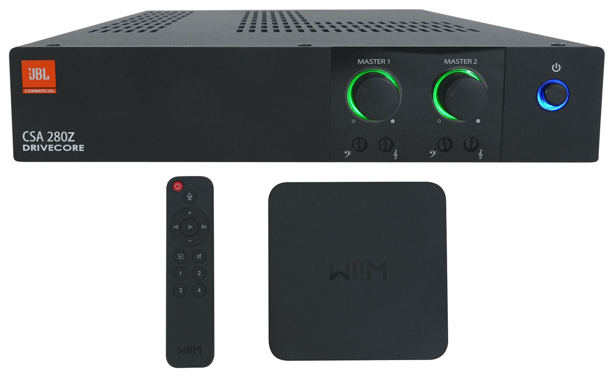 JBL CSA 280Z 2 x 80w Commercial 70v Amplifier w/ Smart Wifi Streaming Receiver