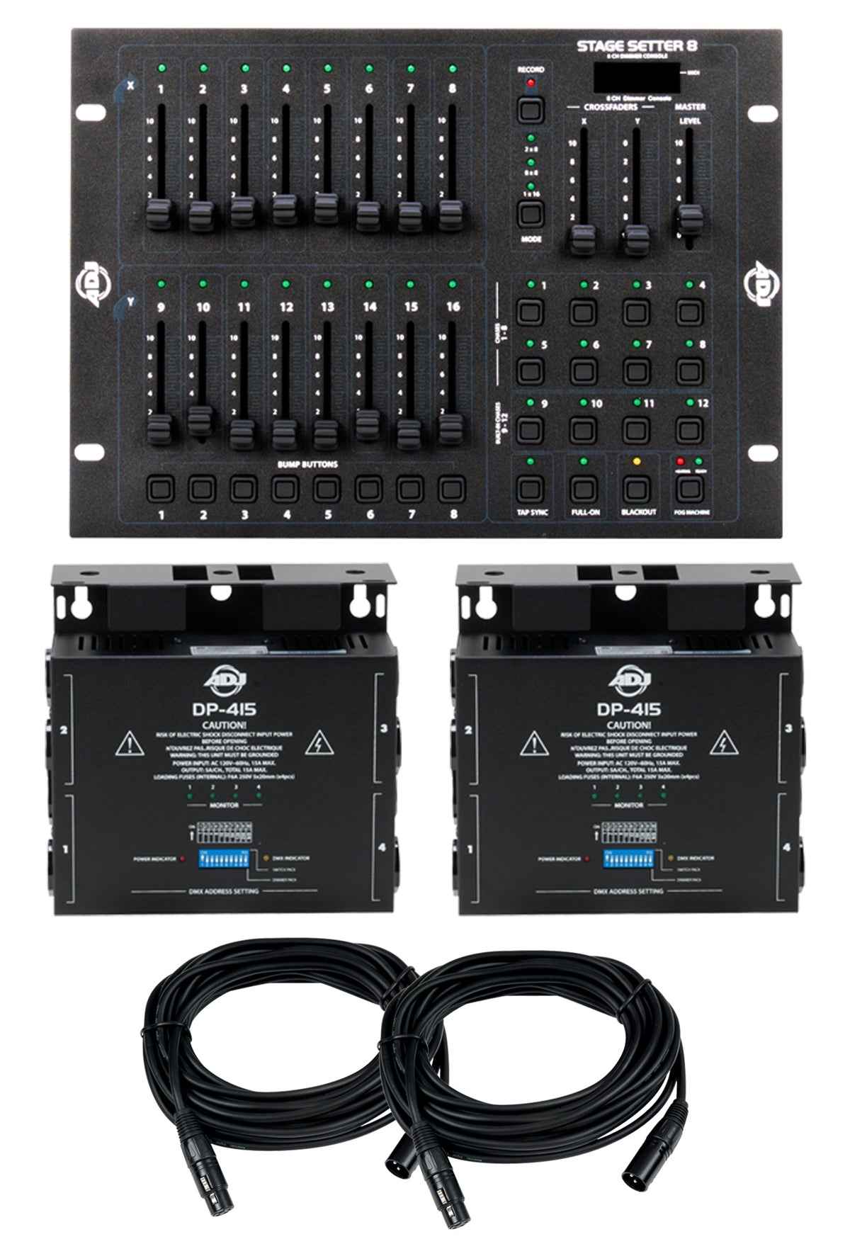 American DJ STAGE PAK 1 DMX Lighting Controller Pack w/Stage Setter+Dimmer Packs