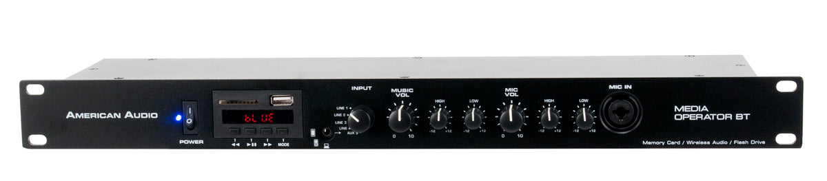 American Audio MEDIA OPERATOR BT Rack Mount MP3/Wireless/Bluetooth Media Player