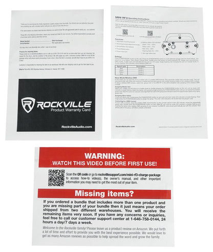 Rockville MINI RF3 CHARGE PACKAGE (8) Battery DJ PAR Up Wash Lights+Case+Remotes