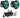 American DJ VERTIGO HEX LED 12 Watt 6-Color Dance Floor Effect Light+Fog Machine