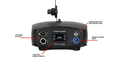 American DJ Eliminator Cosmic Burst DMX Laser Multi-Beam Moonflower Effect Light