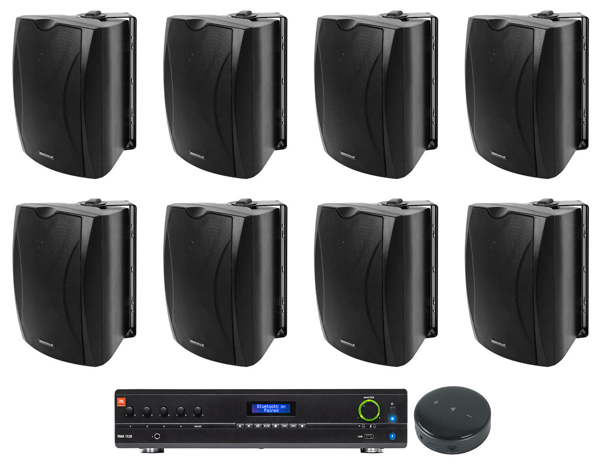 JBL VMA1120 Commercial 70v Mixer/Amplifier+Wifi Receiver+(8) 6.5" Wall Speakers