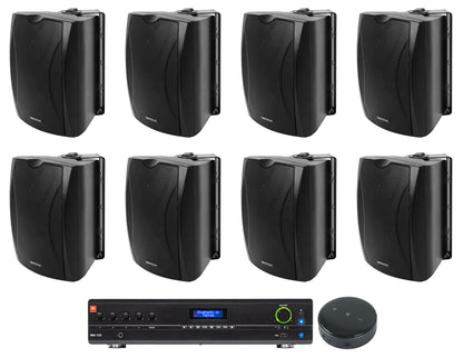 JBL VMA1120 Commercial 70v Mixer/Amplifier+Wifi Receiver+(8) 6.5" Wall Speakers