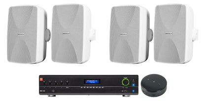 JBL VMA1120 Commercial Bluetooth Mixer/Amplifiier+Wifi Receiver+4) Wall Speakers