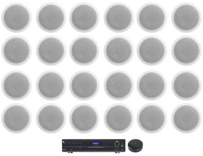 JBL Commercial Amp+Wifi Receiver+24) 6" Ceiling Speakers For Restaurant/Bar/Cafe