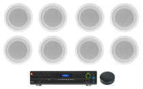 JBL Commercial 70v Amp+Wifi Receiver+8) White 5" Ceiling Speakers For Restaurant