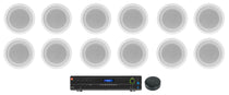 JBL Commercial 70v Amp+Wifi Receiver+12 White 5" Ceiling Speakers For Restaurant