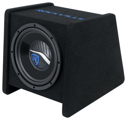 Rockville RV10P 10" 500w Car Audio Subwoofer in Vented Sub Enclosure Box - 4 Ohm
