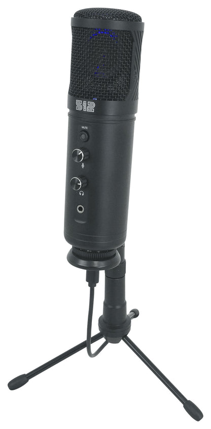 512 Audio by Warm Audio Tempest Large Diaphragm Condenser USB Microphone+Stand