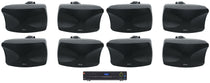 JBL VMA1240 Commercial 70v Bluetooth Amplifier+(8) Indoor/Outdoor Black Speakers