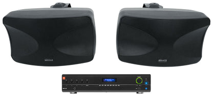 JBL VMA160 Commercial 70V Bluetooth Amplifier+(2) Indoor/Outdoor Black Speakers