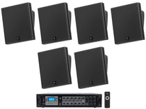 (3) Pair SLP12/T-BK Speakers + RCS180-6 Amp