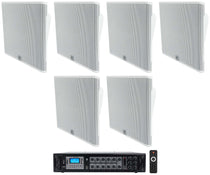 SLP14/T-WH Speaker & RCS180-6 Amplifier Package, Set of 6