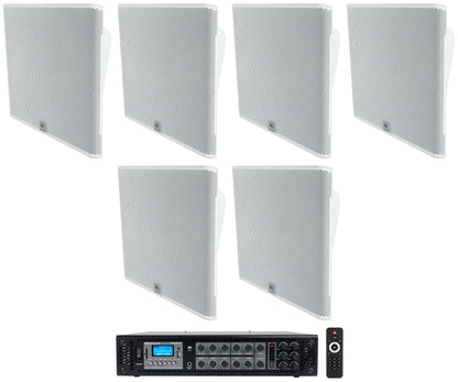 SLP14/T-WH Speaker & RCS180-6 Amplifier Package, Set of 6