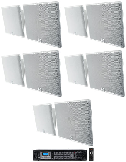 SLP12/T-WH Speaker & RCS180-6 Amplifier Package, Set of 10