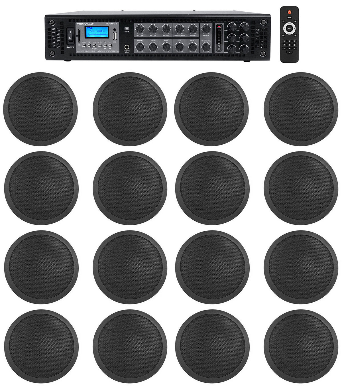RCS180-6 + CCL6T Black 4-Pack