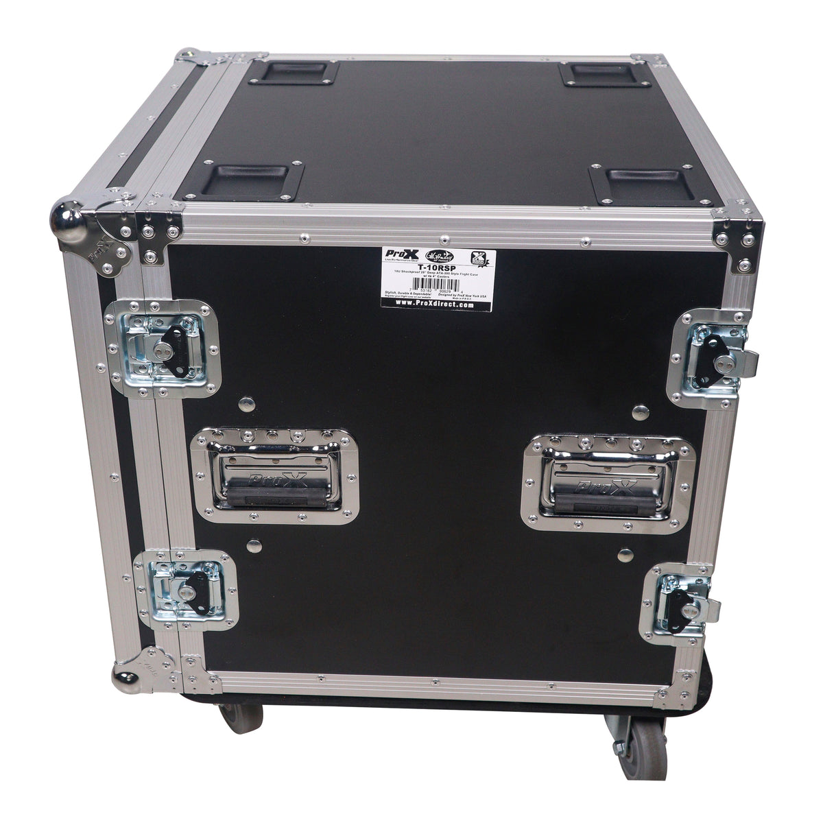 ProX T-10RSP ATA Flight Case For Amp Rack Mount With 10U Space 20" Depth+Casters