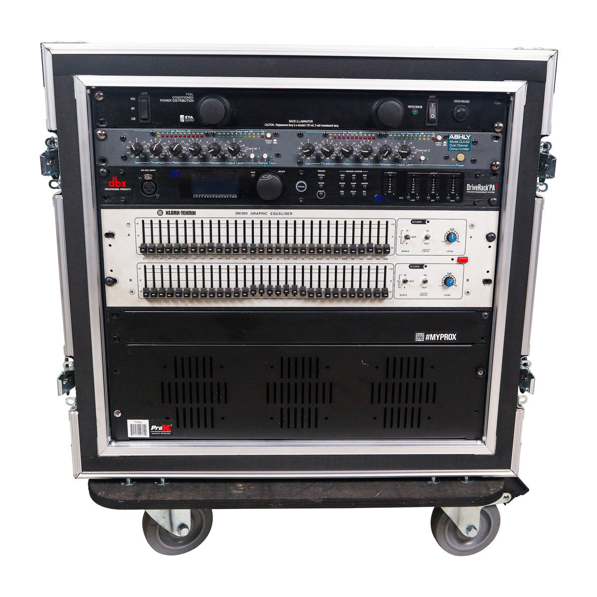 ProX T-12RSP ATA Flight/Road Case For Amp Rack With 12U Space 20" Depth+Casters