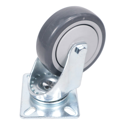 X-CASTER4BLK100X80 Replacement 4" Industrial Caster Wheels With Plate
