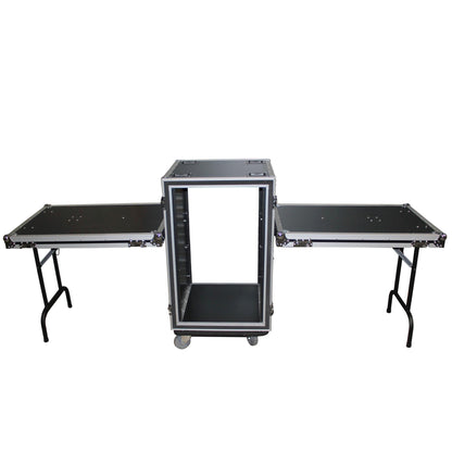 ProX T-14RSPWDST ATA Flight Case For Amp Rack With 14U Space 20" Depth+Casters