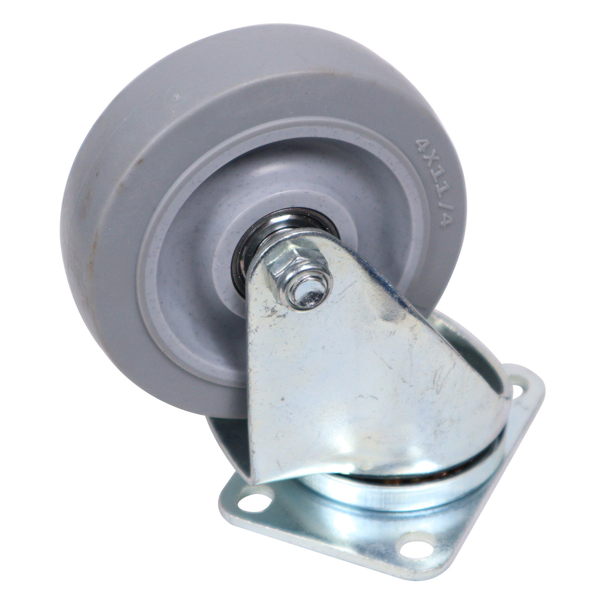 X-CASTER4GR95X65 Replacement 4" Industrial Caster Wheels With Plate
