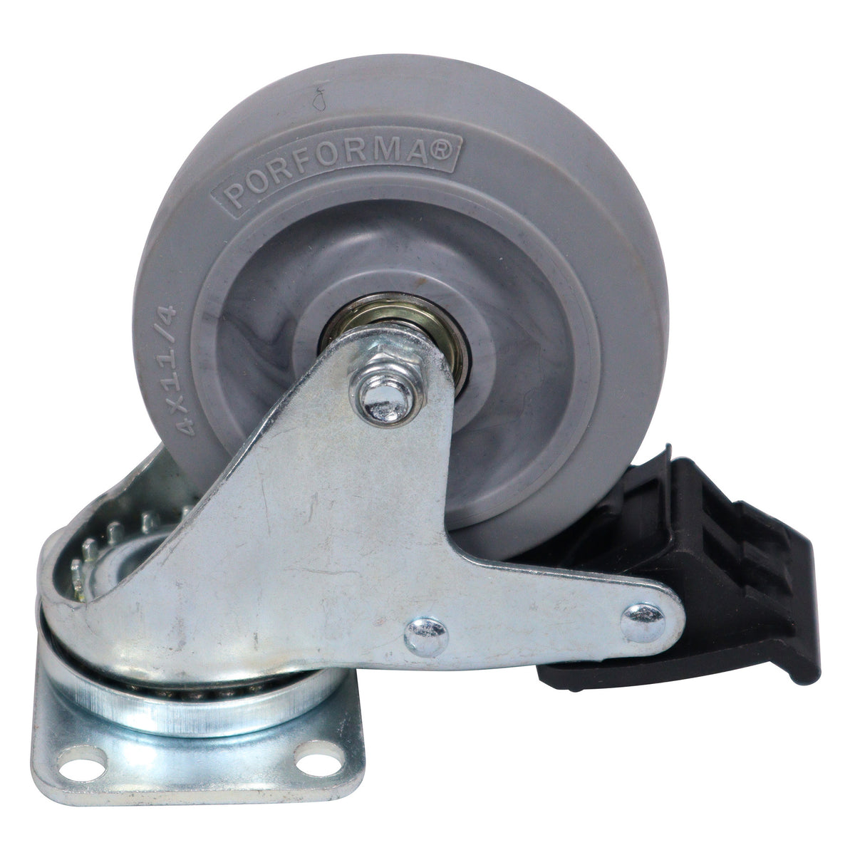 X-CASTER4GR95X65 Replacement 4" Industrial Caster Wheels With Plate