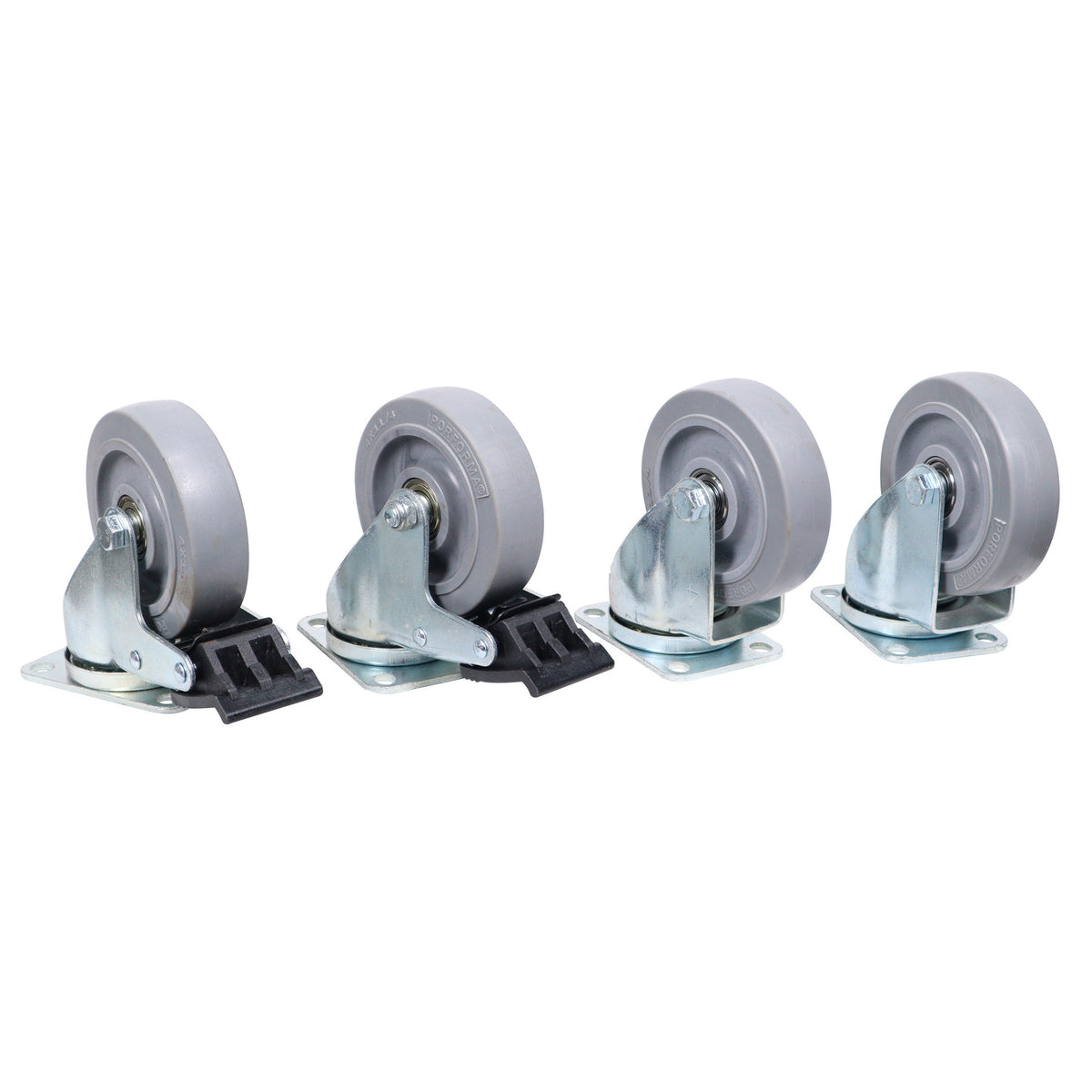 X-CASTER4GR95X65 Replacement 4" Industrial Caster Wheels With Plate