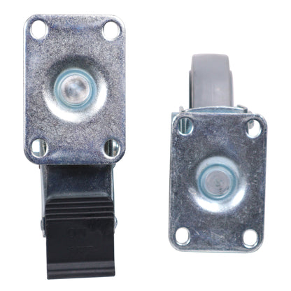 X-CASTER4GR95X65 Replacement 4" Industrial Caster Wheels With Plate