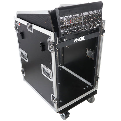 ProX T-16MRSS13ULT Road Case For 13U Top 16U Front 19" Rackmount+Two Side Tables