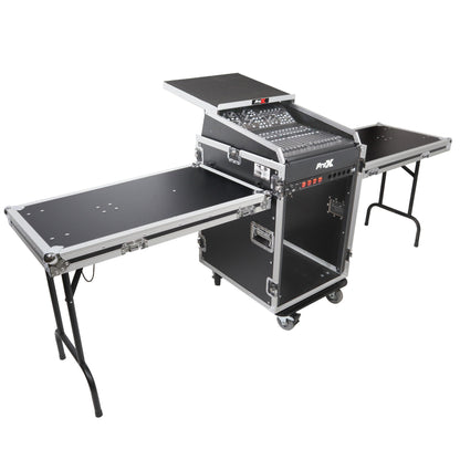 ProX T-16MRSS13ULT Road Case For 13U Top 16U Front 19" Rackmount+Two Side Tables