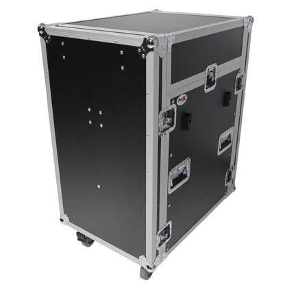 ProX T-16MRSS13ULT Road Case For 13U Top 16U Front 19" Rackmount+Two Side Tables