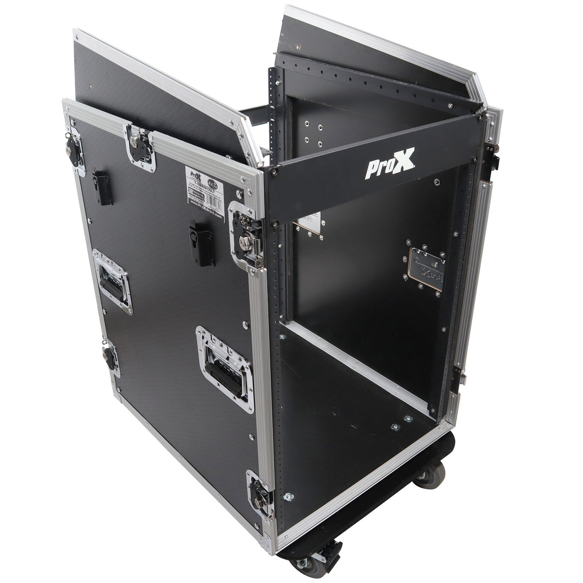 ProX T-16MRSS13ULT Road Case For 13U Top 16U Front 19" Rackmount+Two Side Tables