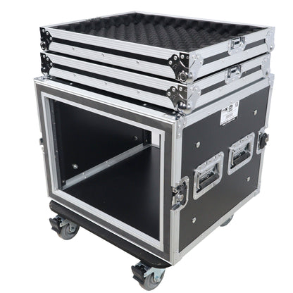 T-8RSP 8U Shockproof Amp Rack Flight Case