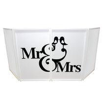 XF-SMRMRS20X2 (2) Mr and Mrs Facade Enhancement Scrims, Black Script on White