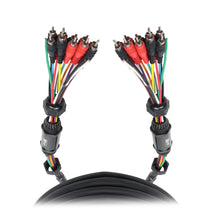 XC-MEDOOZA75 Medusa Style 75' 10-Channel RCA Snake With 3 Power Cables