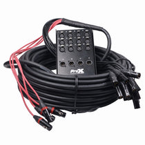 XC-SB124XLR100 100' XLR Stage Box Snake, 12 Sends And 4 Returns
