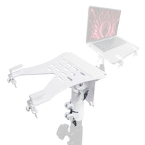 X-LTF01WH White Laptop Tray and VESA Monitor Mounting Bracket for Speaker Stand