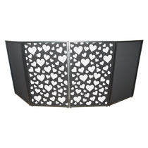 XF-SPHEARTSX2 (2) Hearts Pattern Facade Enhancement Scrims, White on Black