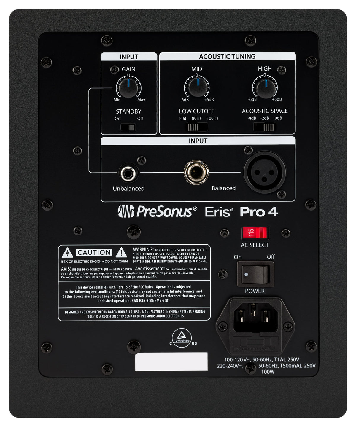 Presonus Eris Pro 4 Powered 4" Coaxial 2-Way Powered Studio Monitor Speaker