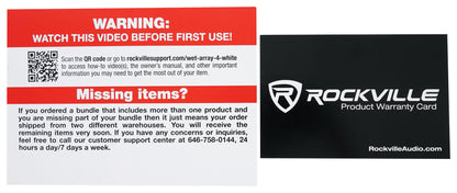 Rockville WET ARRAY 4 Black Swivel Column Line Array 70V Commercial Pro Speaker
