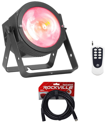 DOTZ PAR 100 RF 100W RGB COB DMX Par Can Wash Light+Remote+Cable