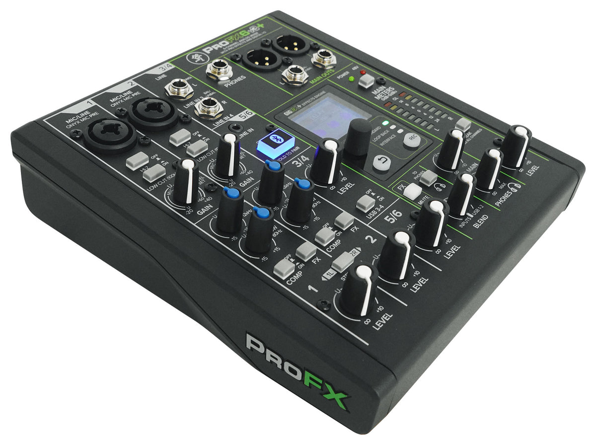 Mackie ProFX6v3+ 6-Channel Analog Mixer w/Enhanced FX/USB Recording/Bluetooth